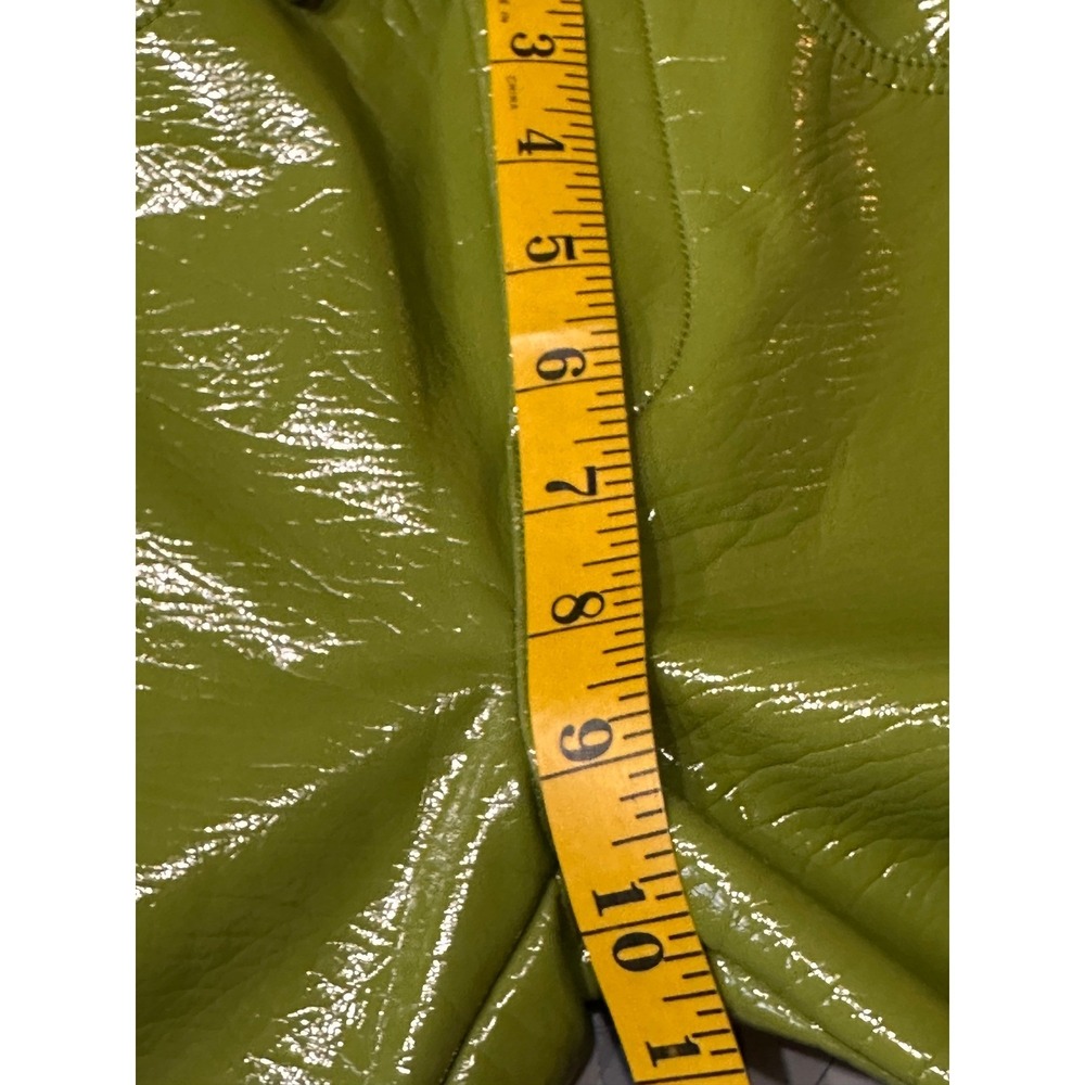 Simon Miller Women's Pants Size 25 Green Vinyl High Rise‎ Cropped - Picture 14 of 16